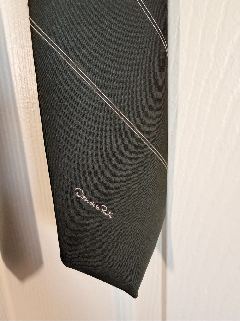 Vintage Oscar De La Rents men’s silk tie excellent condition